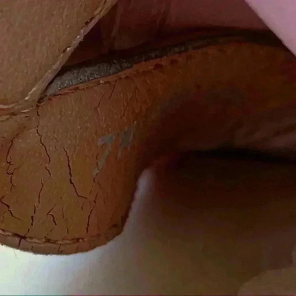 Michelle D sandals rumba 7 melon leather slides 90s Y2k - Picture 10 of 11